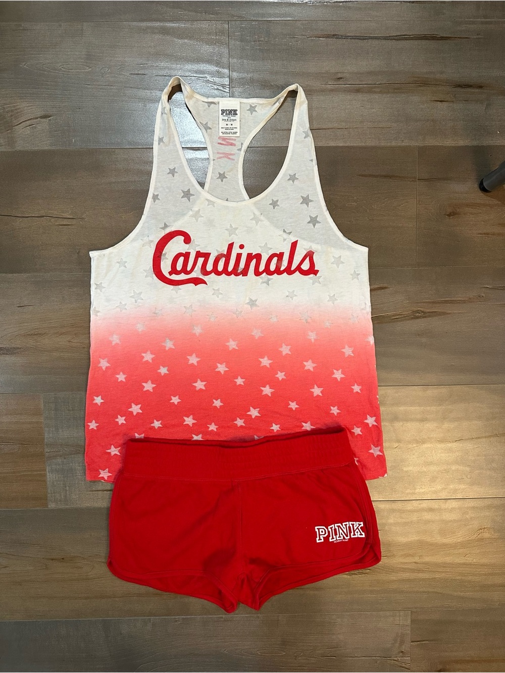 MLB St Louis Cardinals PINK Victoria's Secret tank and short set